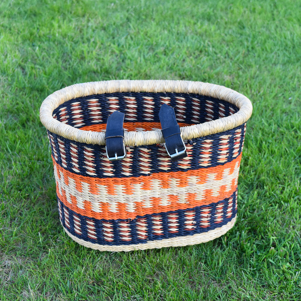 Bicycle Basket with Straps - 2 - African Basket
