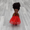 Black Doll - Afro Hair doll - Mix Race Doll - Afro Doll Ankara Doll Dress 1