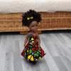 Black Doll - Afro Hair doll - Mix Race Doll - Afro Doll Ankara Doll Dress 2