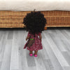 Black Doll in African Print Dress - Black Curly Hair doll - African Doll - Black Baby doll - Mix Race doll