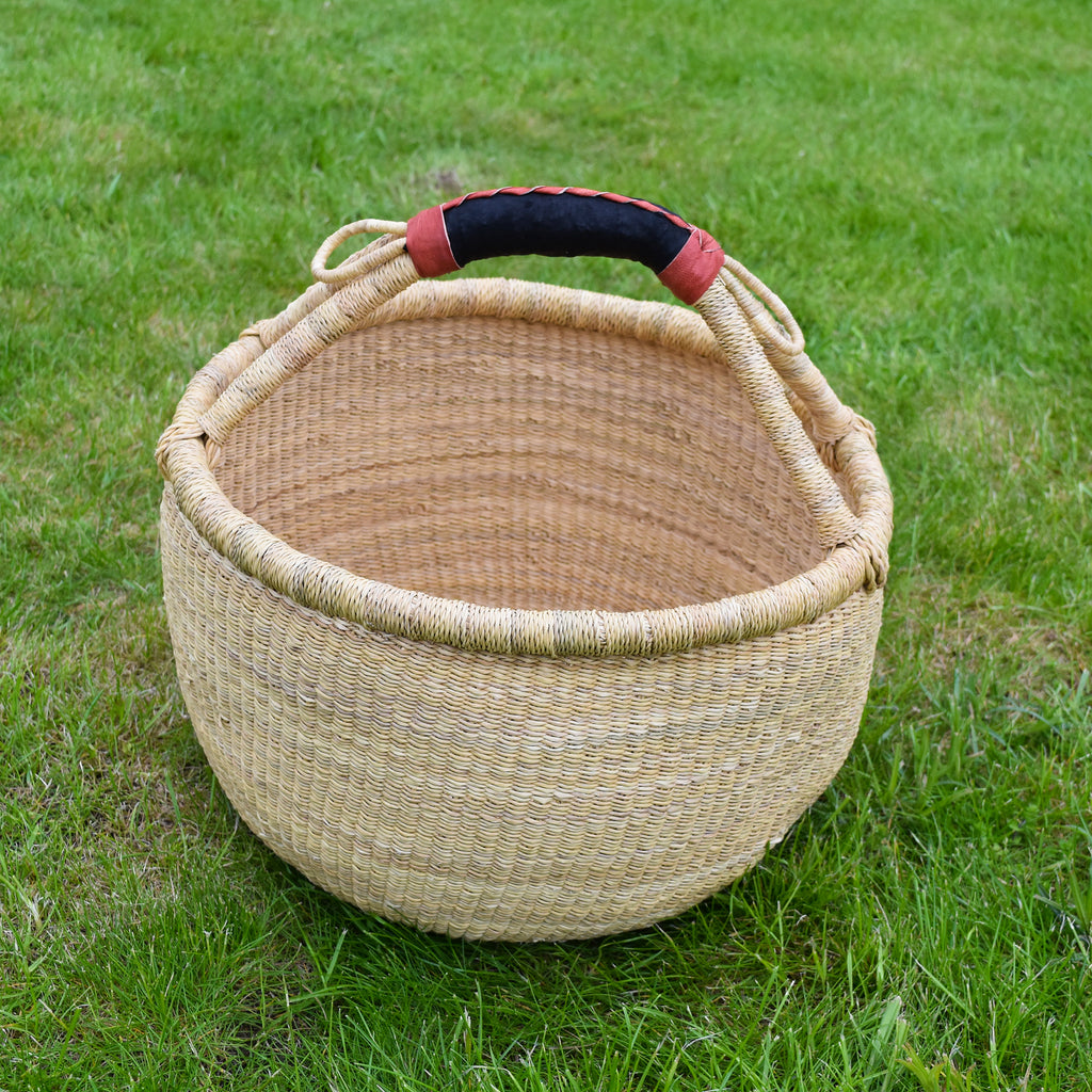 Large Round Straw basket 9 - African Basket
