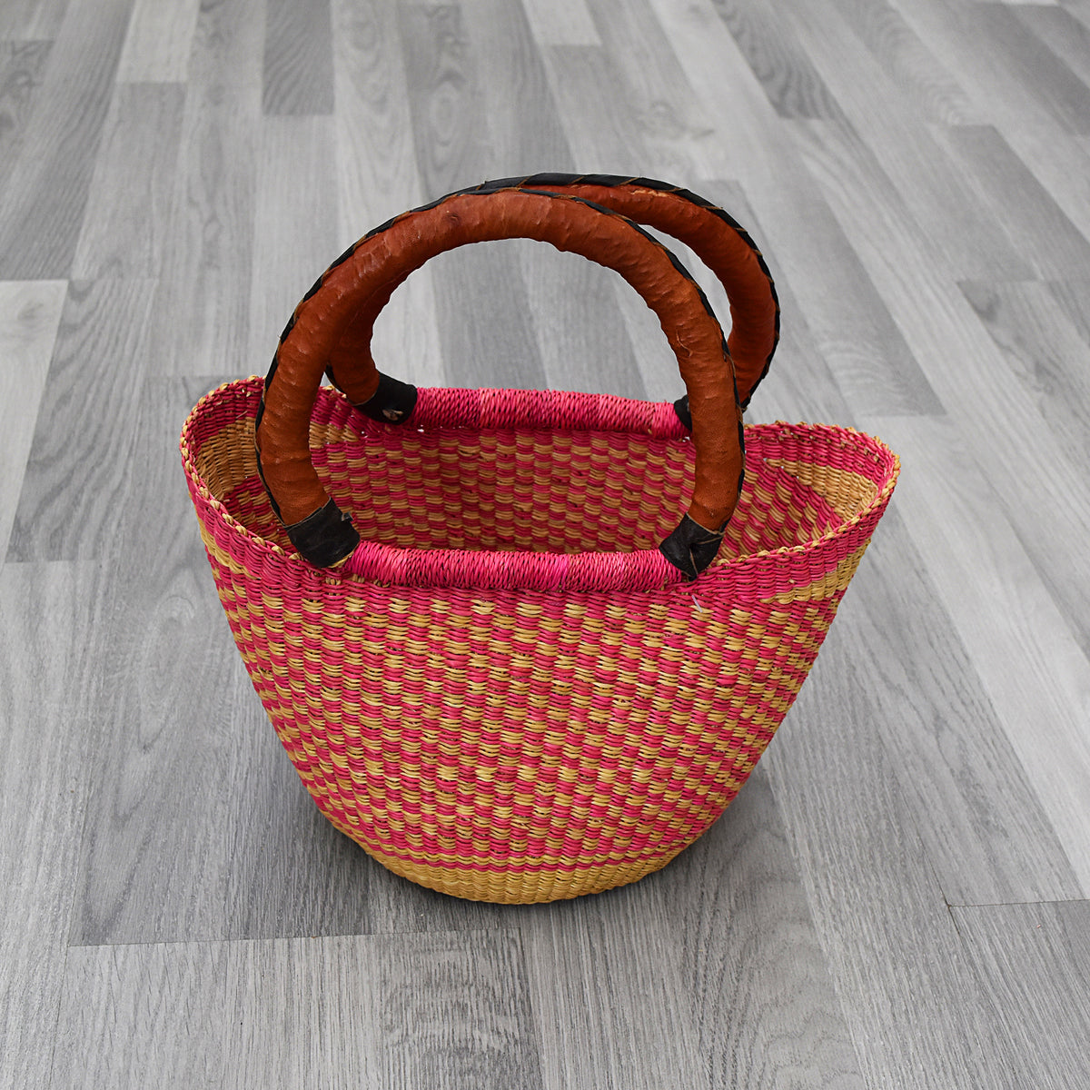 African Oval Straw basket I African Market Basket OVB01 – Rufina Designs