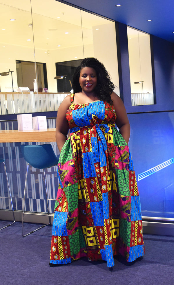 African Print Maxi Dress - Chante