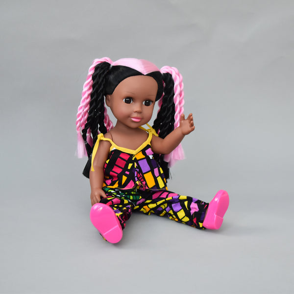 African Black doll - Pink