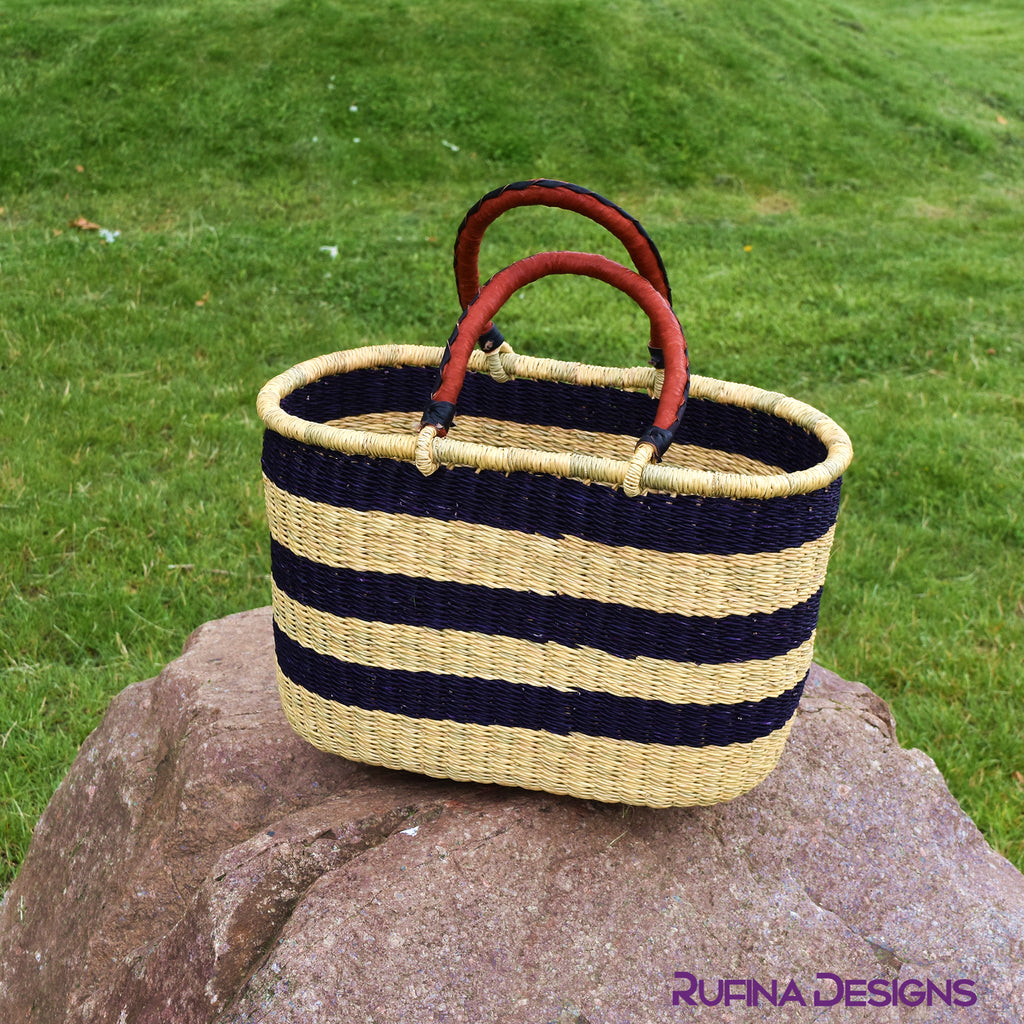 Oval Straw basket I African Market Basket This market basket is perfect shopping baskets and I say so because of the feedback from customers. It is not only for carrying your essentials but can be used for storage and decorative purposes.