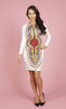 Jay White and red dashiki bodycon midi dress, Dress - Rufina Designs